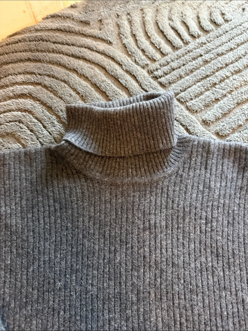 J. Crew Gray Ribbed Turtleneck Sweater